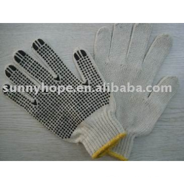 PVC dotted glove on palm